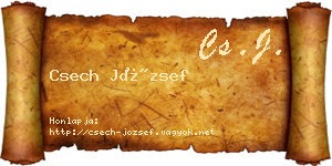Csech József névjegykártya